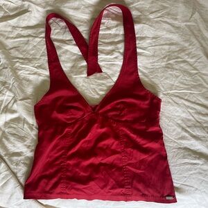 Guess Red Halter Top